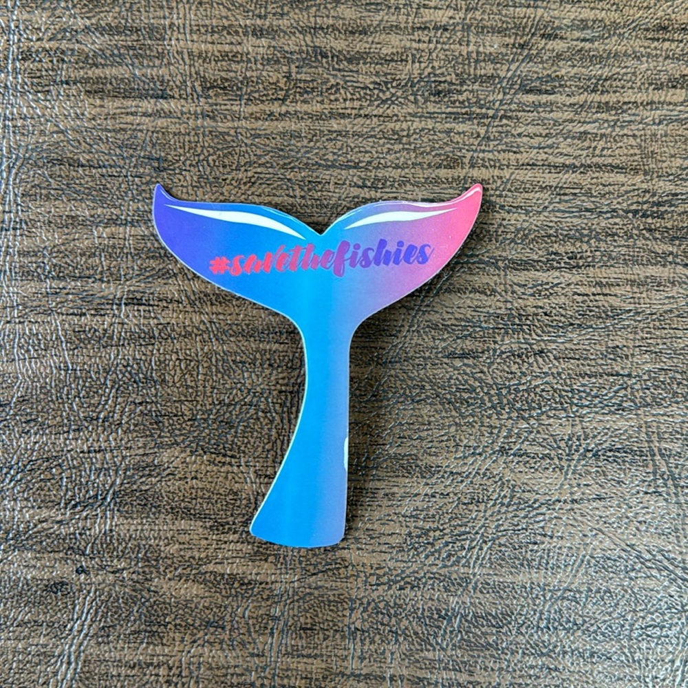 Save the fishies sticker
